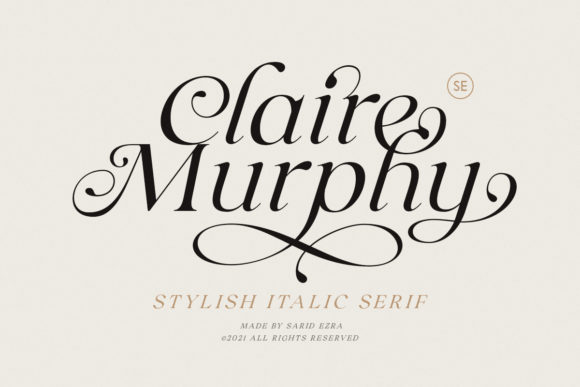 Claire Murphy: A Stylish Serif Typeface for Strong Campaign Impact