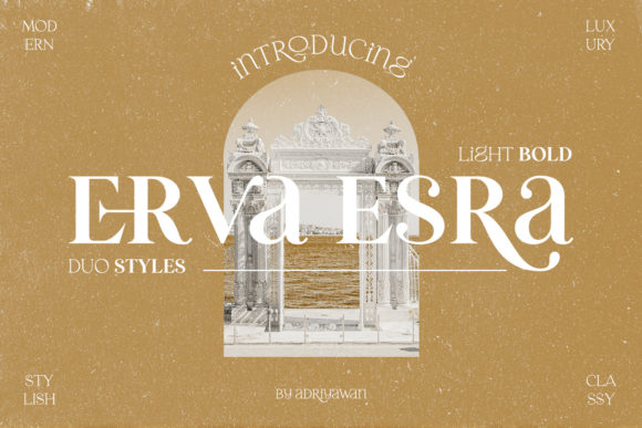 Erva Esra: A Stylish Serif Font for Crafting and Selling