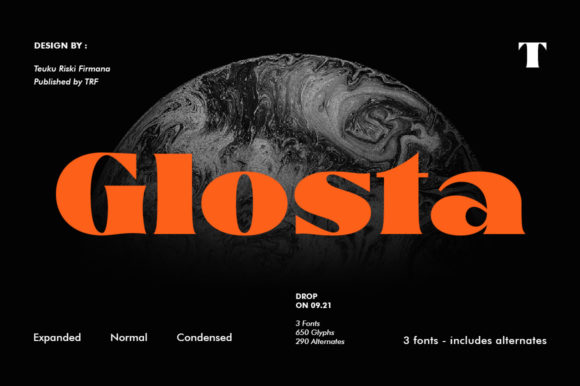 Glosta: A Serif Font for Luxury Branding and Editorial Design